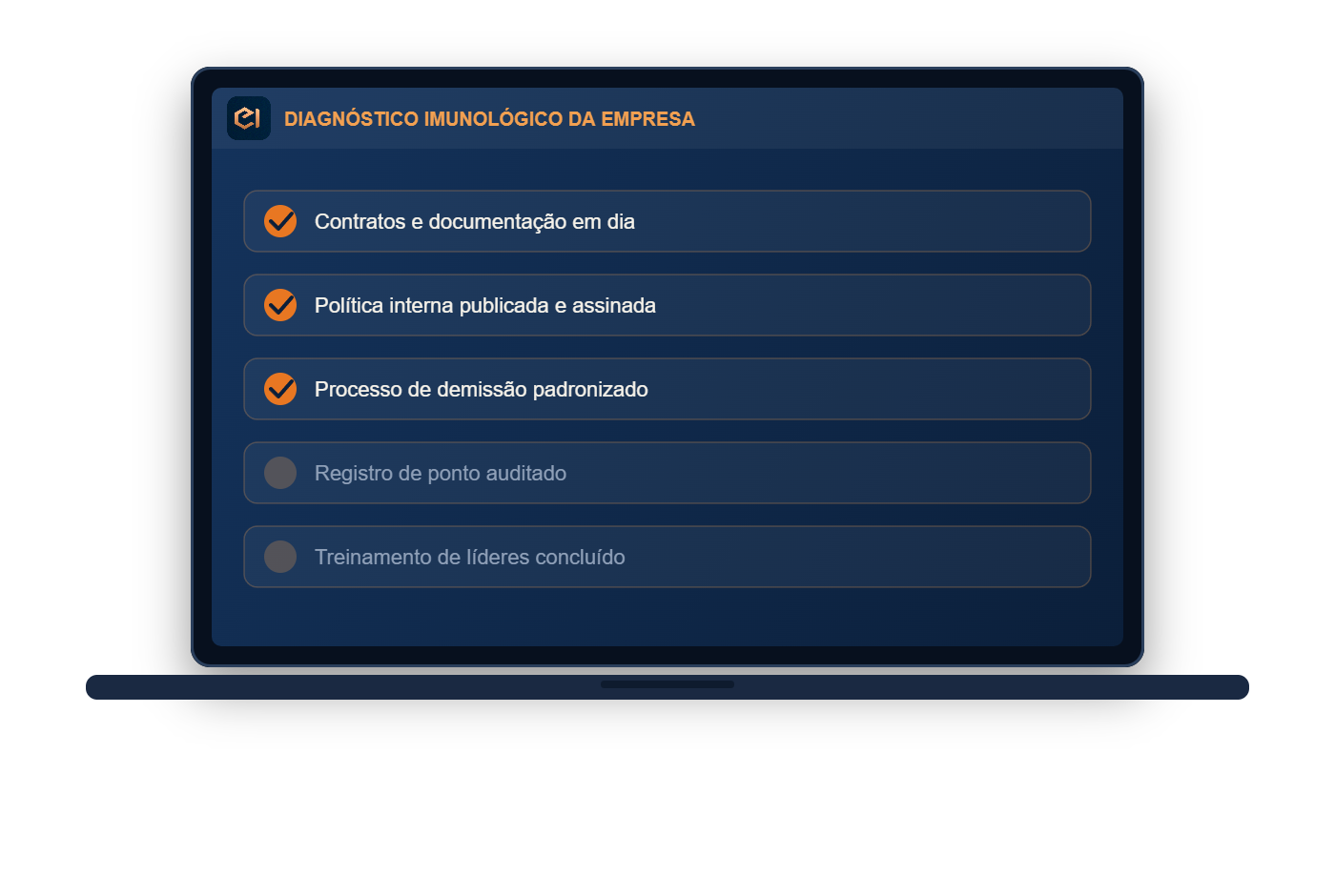 Método no laptop